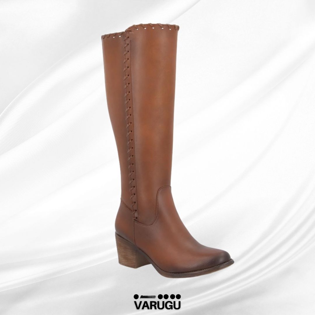 Comprar botas largas cafe para mujer online Ofertas VARUGU