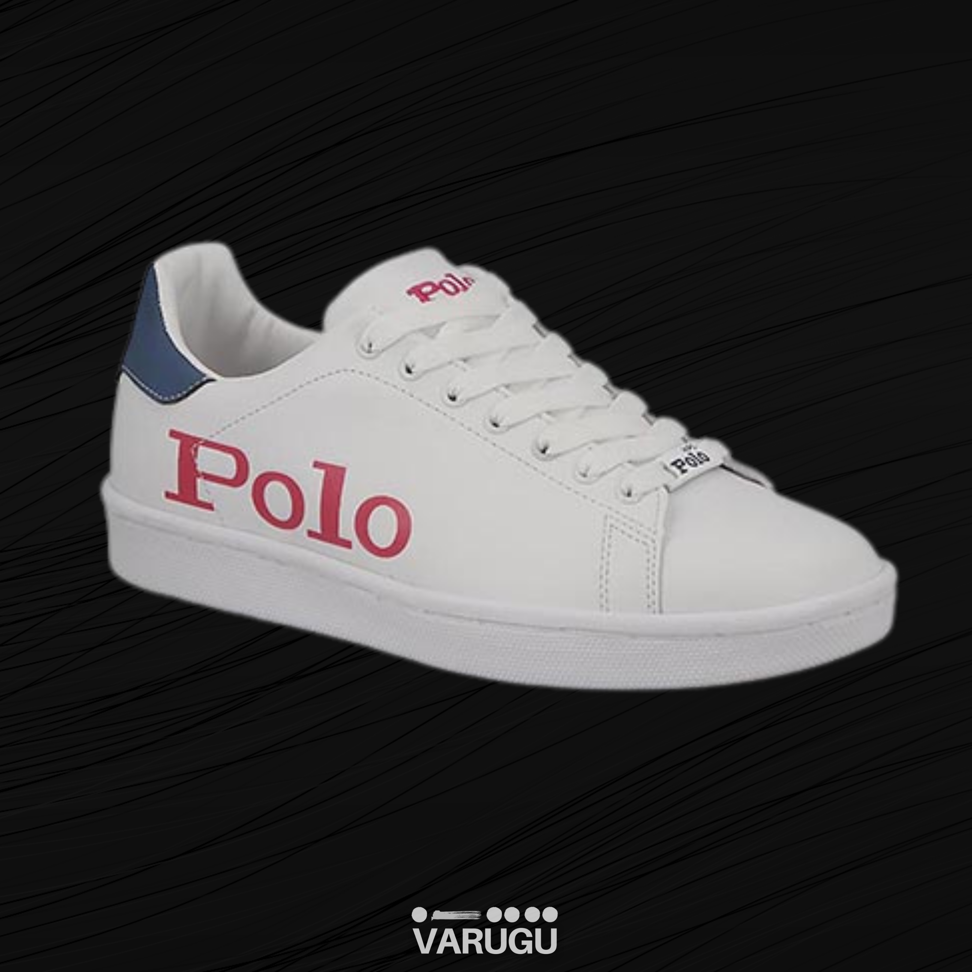 Tenis polo feminino branco e sale rosa