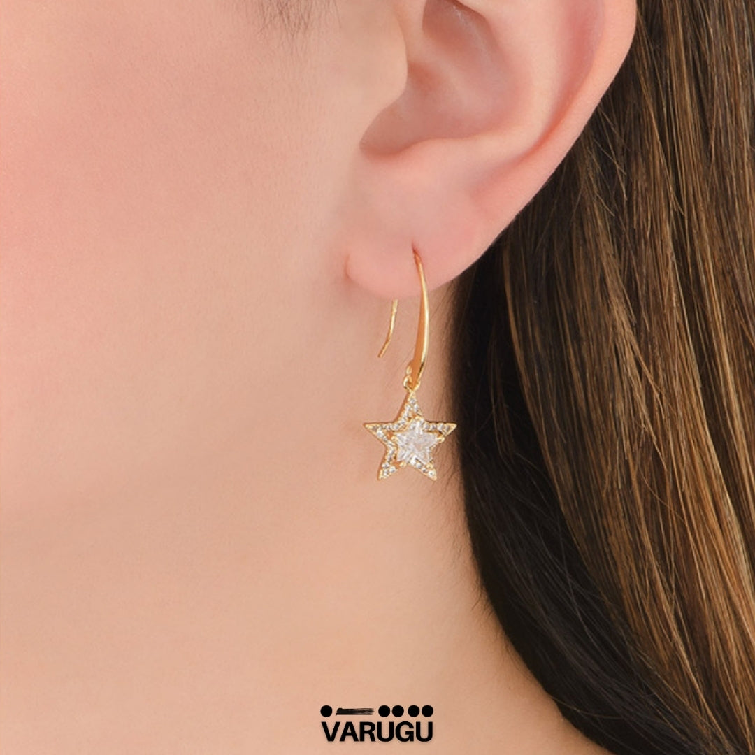 Aretes de estrellas - Baño de Oro