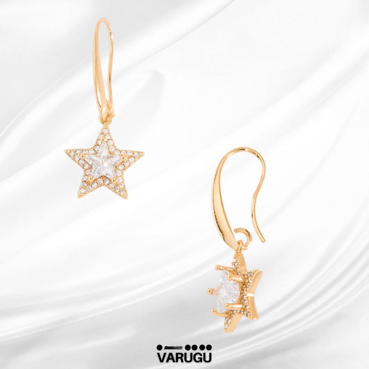 Aretes de estrellas - Baño de Oro