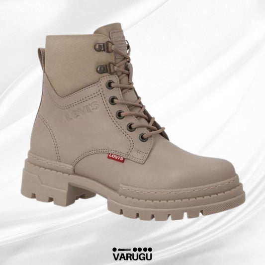 Botas LEVIS de piel color beige para dama