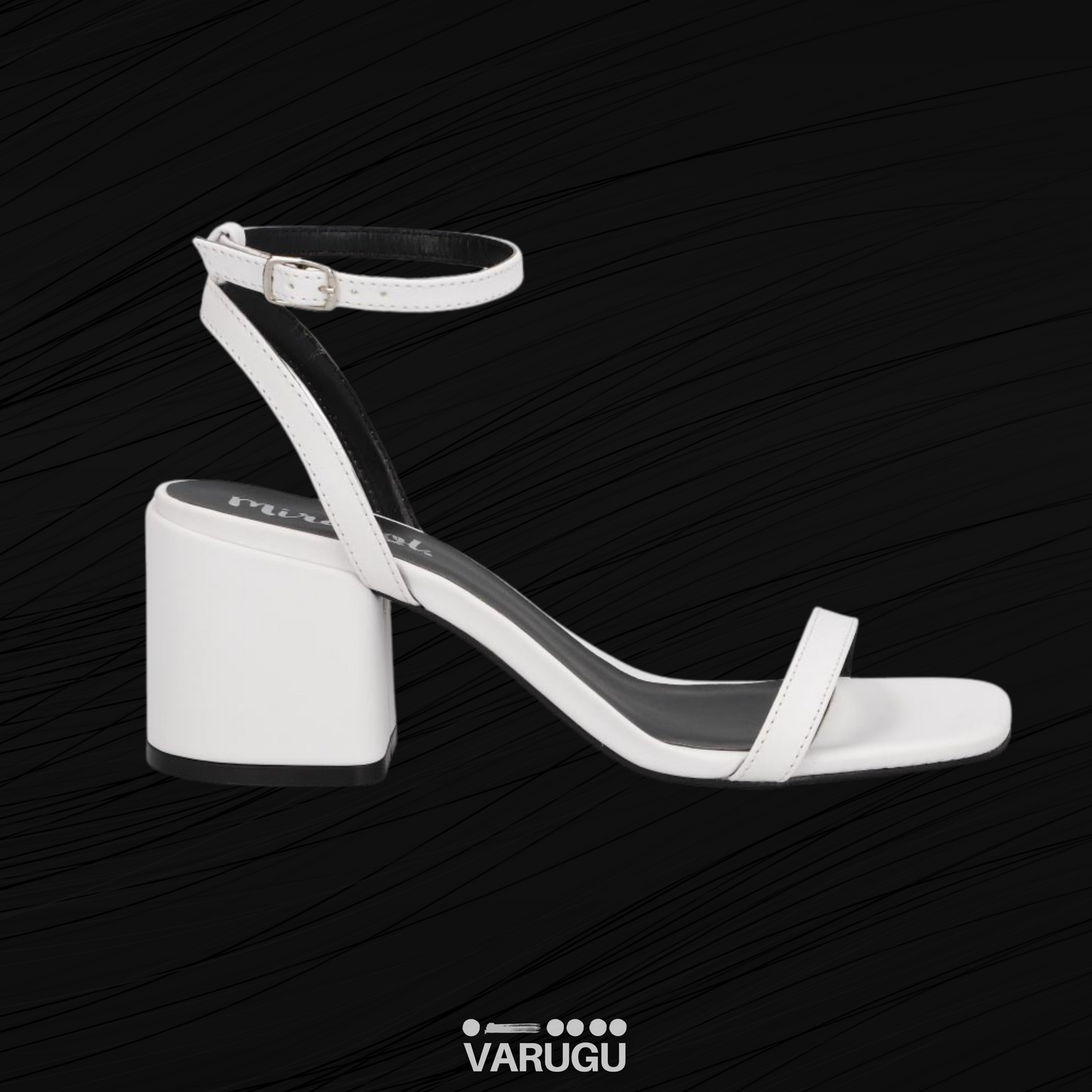 Tacones blancos grueso ajustables