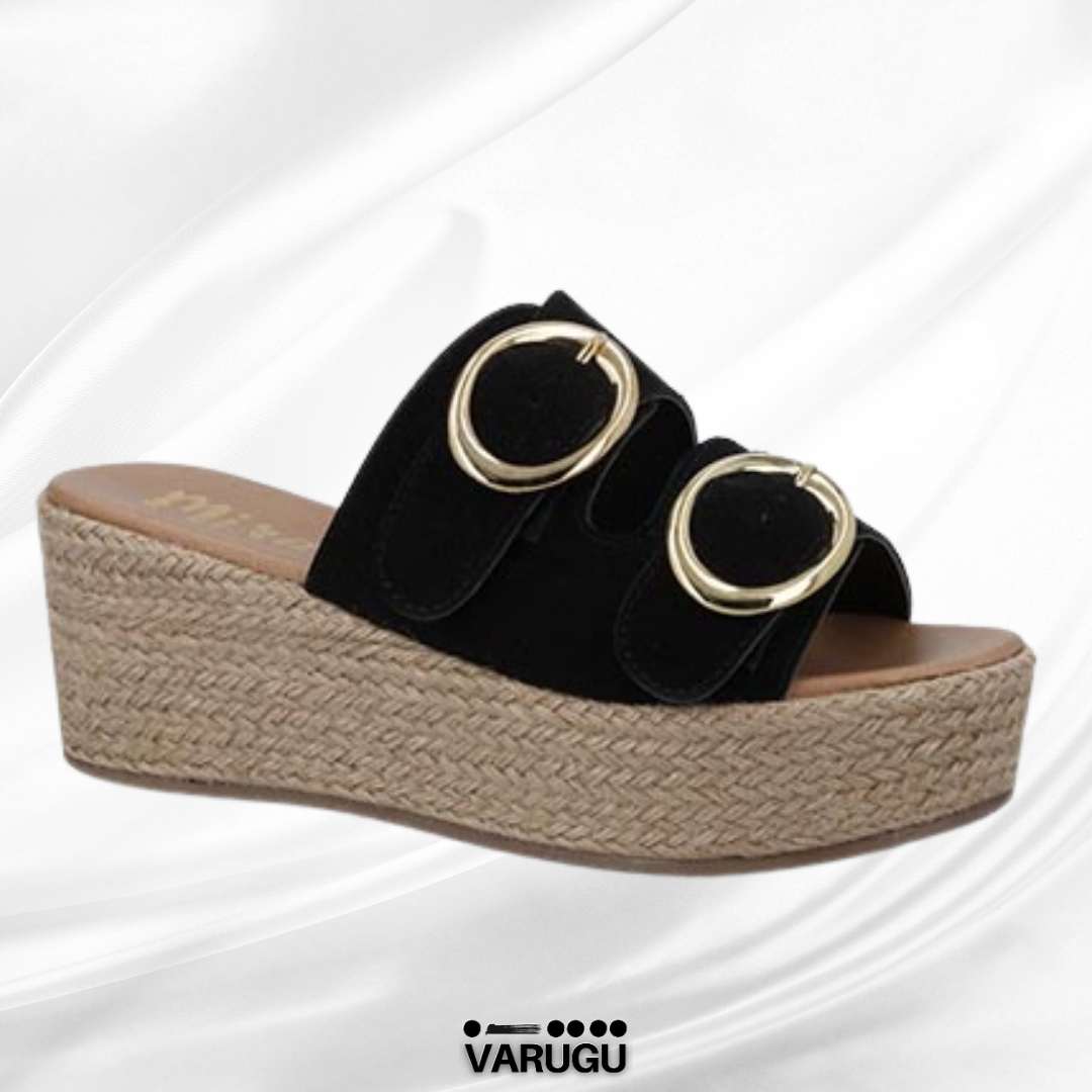 Sandalias para dama plataforma de yute