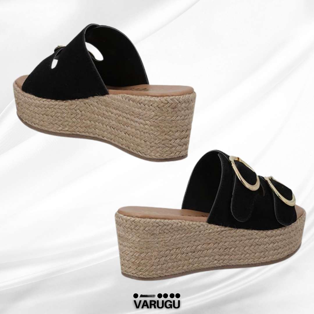 Sandalias para dama plataforma de yute