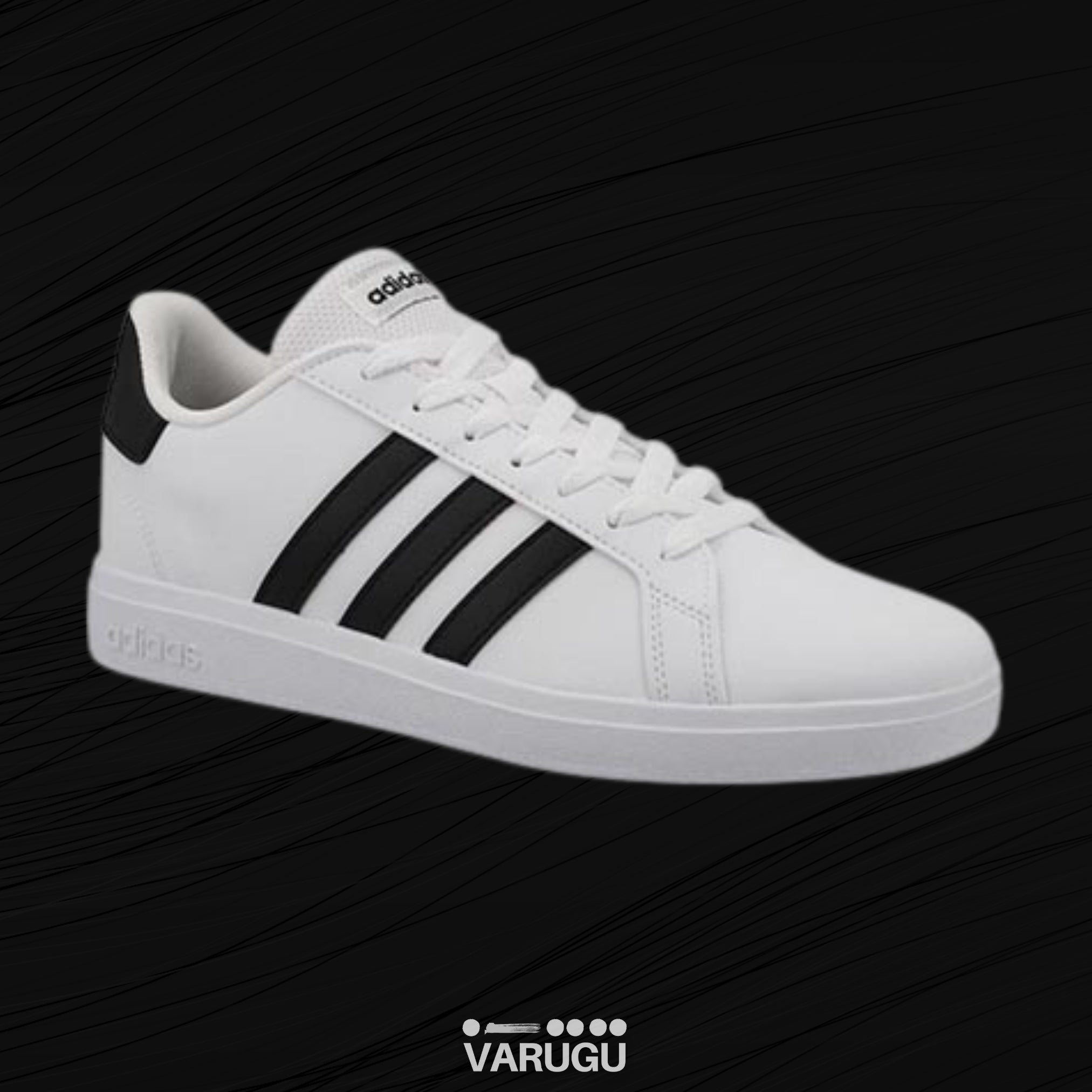 Tenis ADIDAS blanco con negro casuales