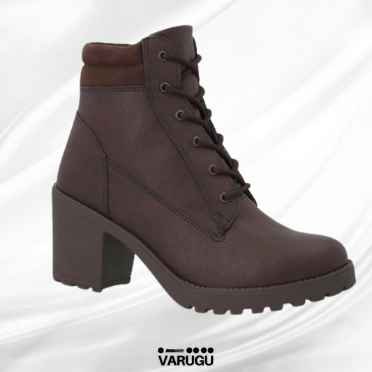 Botines café casuales para mujer